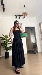 Belden oturtmalı pileli elbise - 10