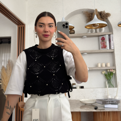 Briella Taş Detaylı Süveter - 6