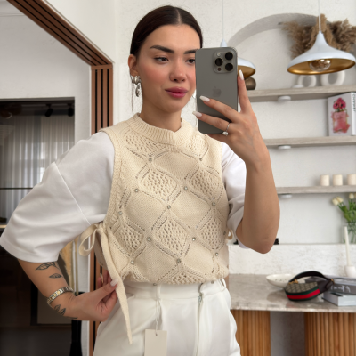 Briella Taş Detaylı Süveter - 4