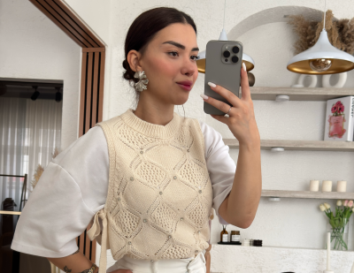 Briella Taş Detaylı Süveter - 5