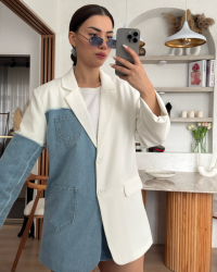 Flora Kot Detaylı Blazer Ceket - Een Moda