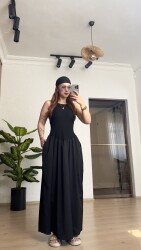 Halter Yaka Maksi Elbise - 9