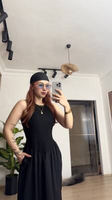 Halter Yaka Maksi Elbise - 10