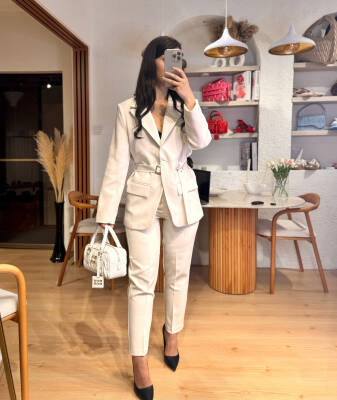Hily Kemer Detaylı Blazer Ceket - 9
