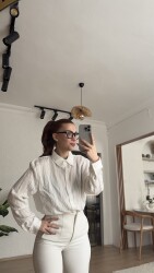 Krep kumaş gömlek - 11