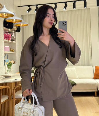 Odessa Bağlamalı Kimono Takım - 10