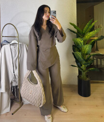 Odessa Bağlamalı Kimono Takım - 8