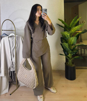 Odessa Bağlamalı Kimono Takım - 8