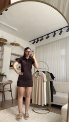 Polo yaka elbise - 