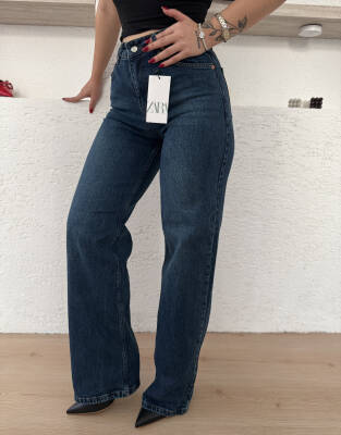 Taşlama Detaylı Wide Leg Jean - 6
