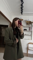 Vanessa çizgili ceket - 9