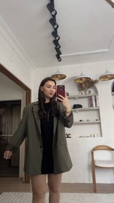 Vanessa çizgili ceket - 10