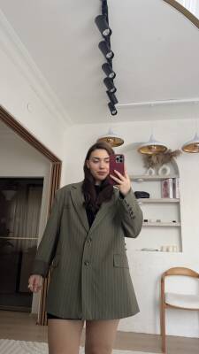 Vanessa çizgili ceket - 11