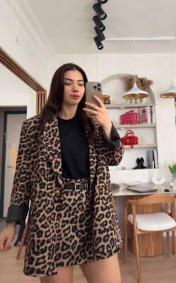 Vanessa Leopar Ceket - 3